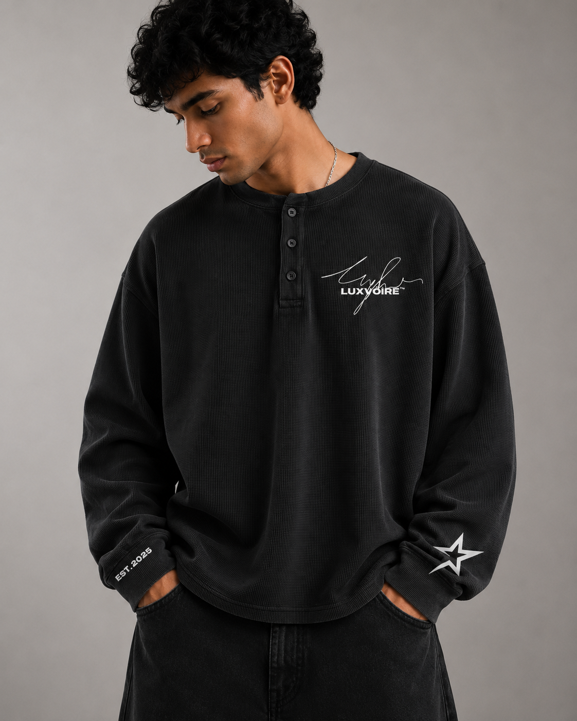 LUXVÓIRE Signature Waffle Tee